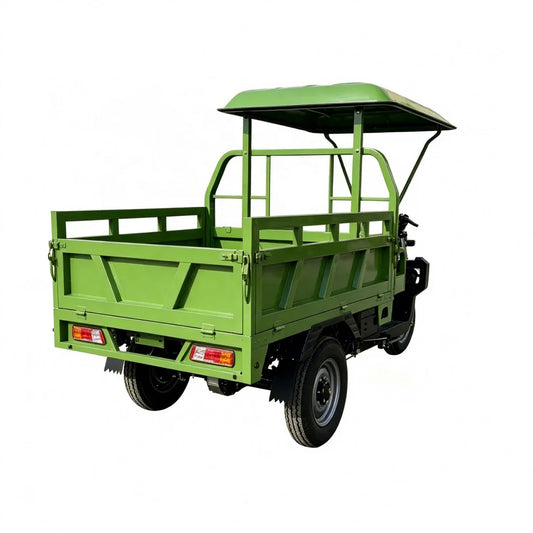 Heavy-Duty Electric 3-Wheeler with 5000W Motor, Mechanical Gear Shift & Hydraulic Brake for All-Weather Cargo Delivery