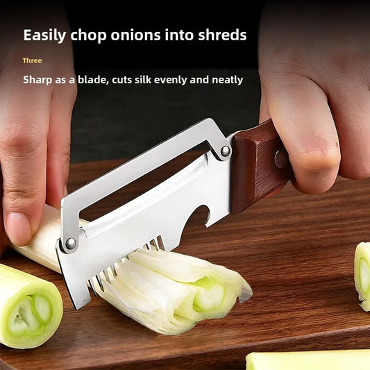 Pro-Chef™ 3-in-1 Stainless Kitchen Tool - Scallion Cutter & Bottle Opener