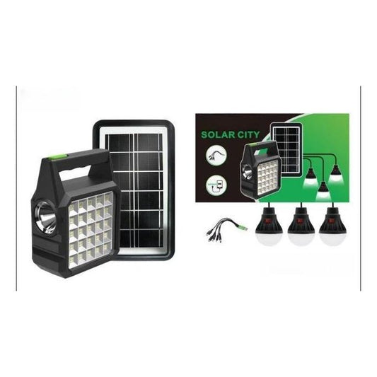 Solar charging panel( 6V,3.8W) for Mobile phone with USB interface, one-to-five charging cable, external one-to-three light bulbs (10W), lighting waterproof LED lamp (6000mAh lithium battery)