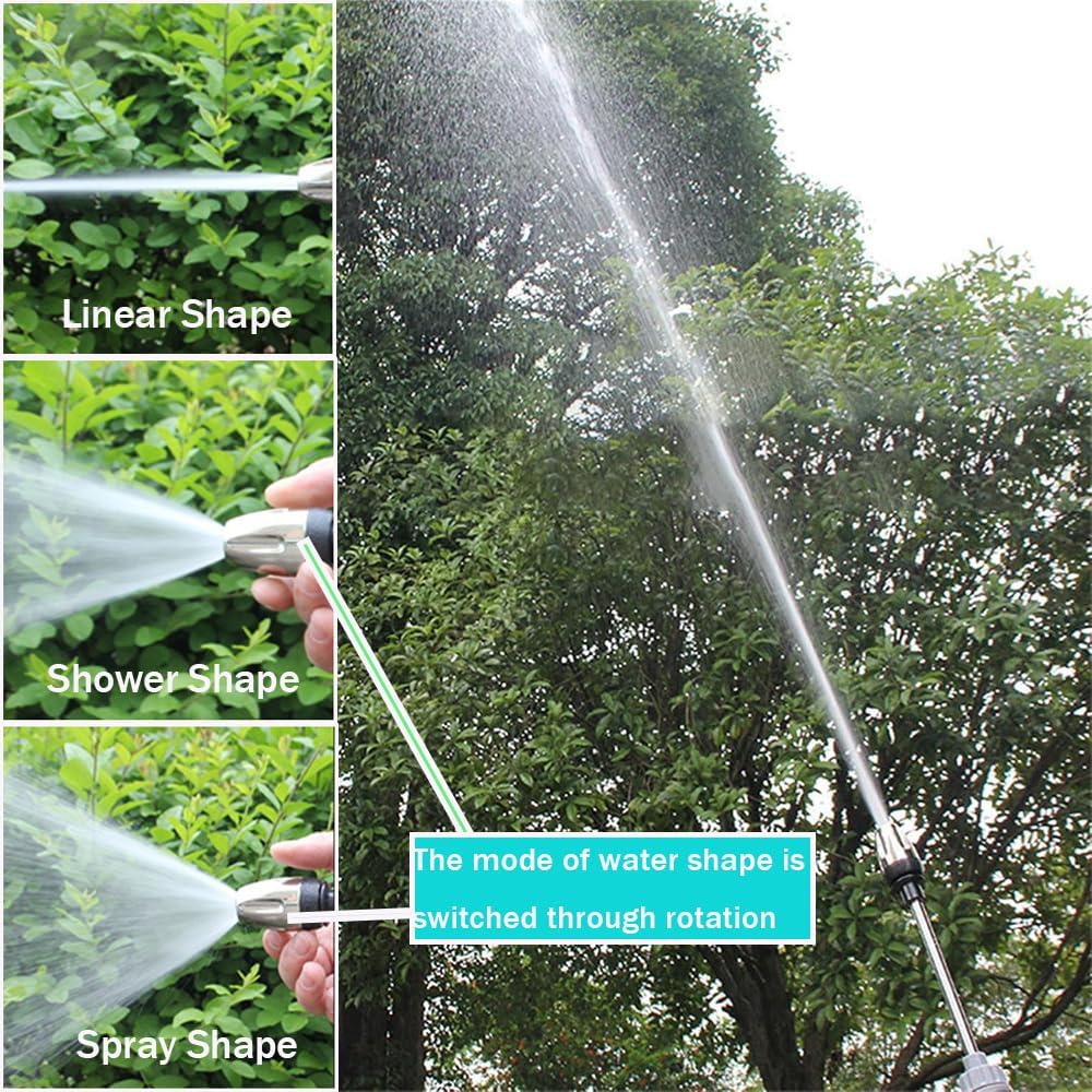 Aquoxis Pressure Washer – 15X More Powerful Than Hoses, Aquoxis Spray Nozzle, with 360° Rotating for Three Spray Modes, Easy Installation, Universal Compatibility (with Foam Pot + 3 Metal Connector)