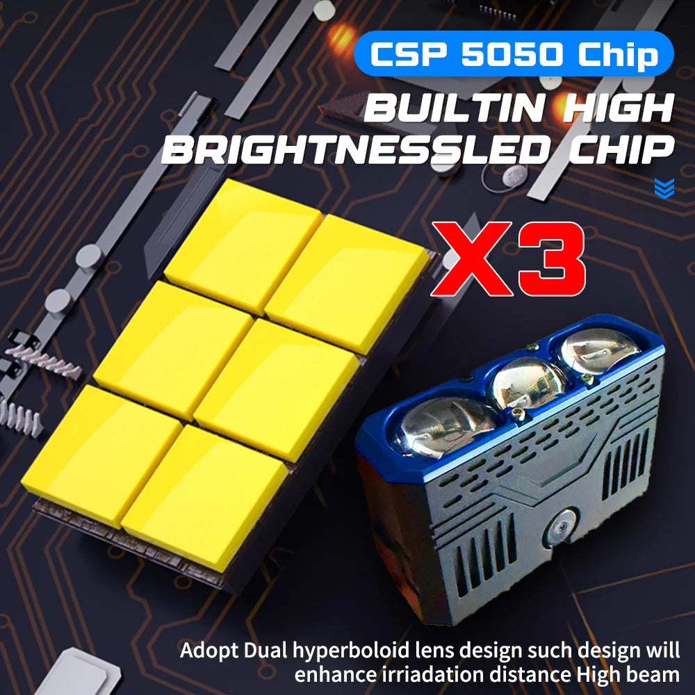 Car Spotlights Led Grille Lights with DRL Dual Fans Driving Fog Work Light External Auxiliary Light Off-road Vehicle Truck
