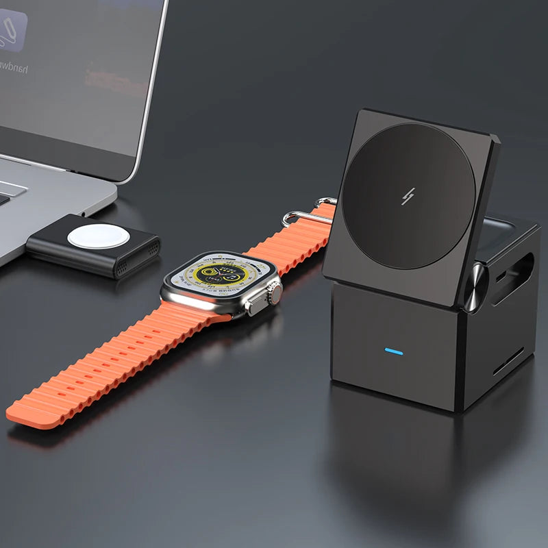 Mag-Cube™ 3-in-1 Magnetic Wireless Charging Station - iPhone, Watch, AirPods