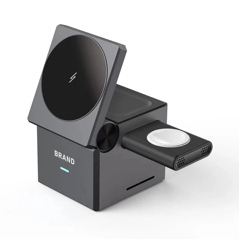 Mag-Cube™ 3-in-1 Magnetic Wireless Charging Station - iPhone, Watch, AirPods