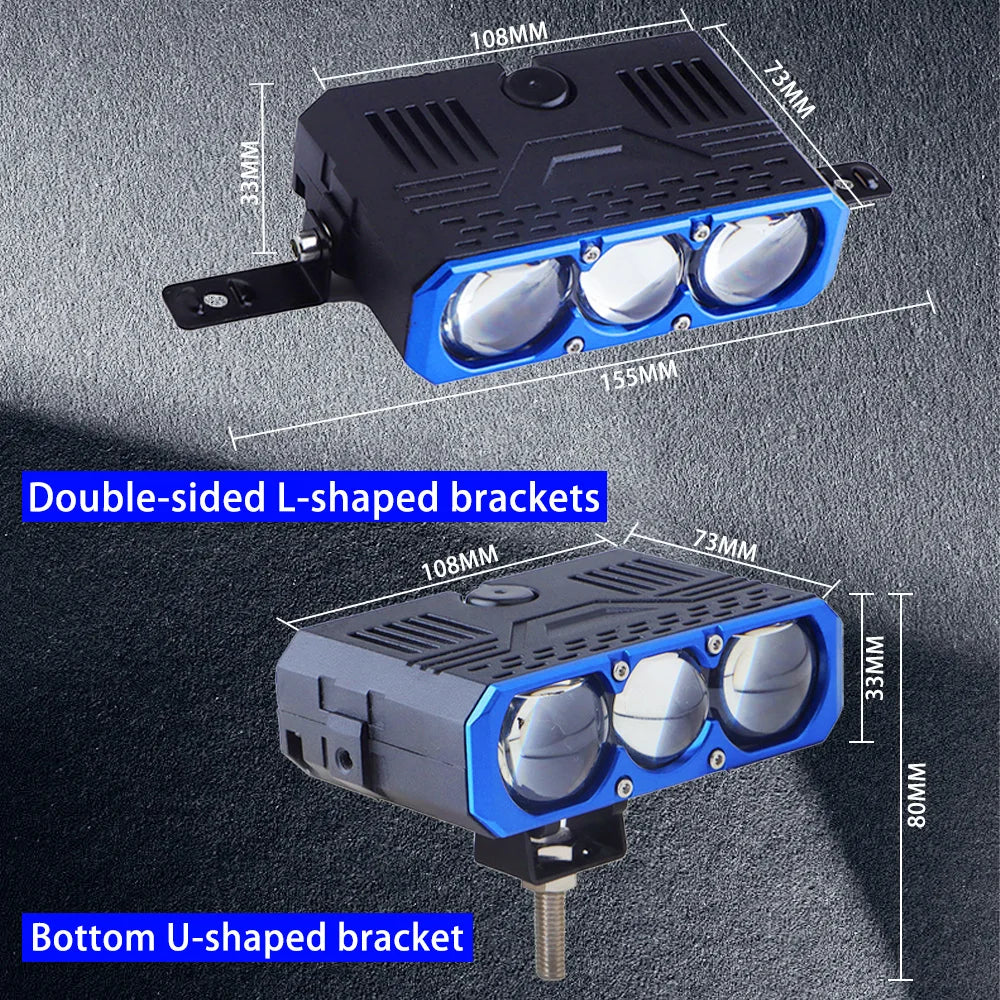 Car Spotlights Led Grille Lights with DRL Dual Fans Driving Fog Work Light External Auxiliary Light Off-road Vehicle Truck