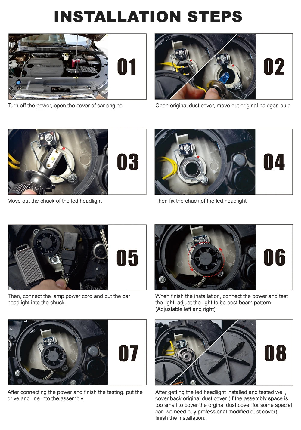 Car Spotlights Led Grille Lights with DRL Dual Fans Driving Fog Work Light External Auxiliary Light Off-road Vehicle Truck
